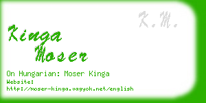 kinga moser business card